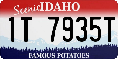 ID license plate 1T7935T