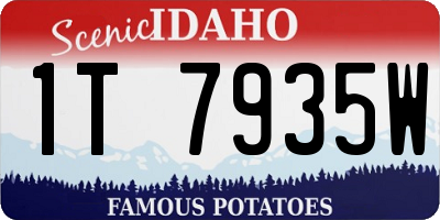 ID license plate 1T7935W