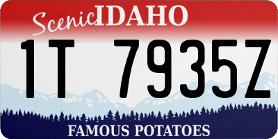 ID license plate 1T7935Z