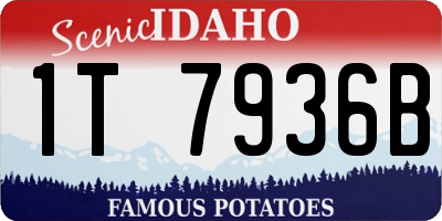 ID license plate 1T7936B