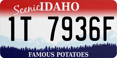 ID license plate 1T7936F