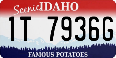 ID license plate 1T7936G