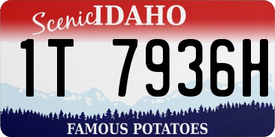 ID license plate 1T7936H
