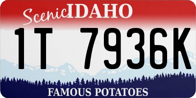 ID license plate 1T7936K