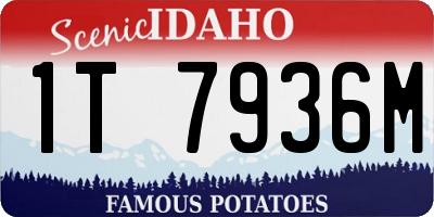 ID license plate 1T7936M