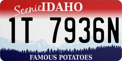 ID license plate 1T7936N