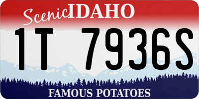 ID license plate 1T7936S