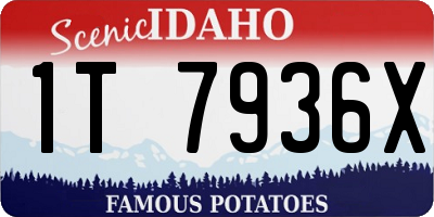 ID license plate 1T7936X