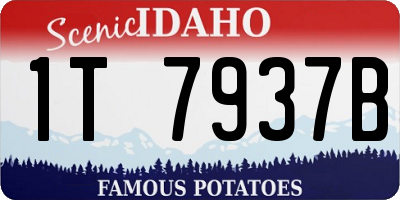 ID license plate 1T7937B