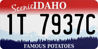 ID license plate 1T7937C