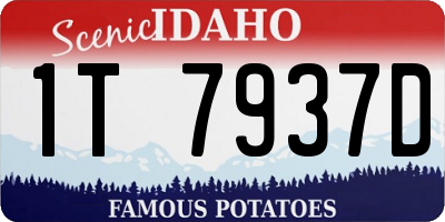 ID license plate 1T7937D