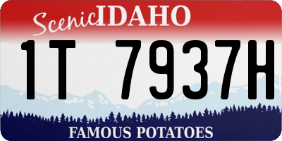 ID license plate 1T7937H