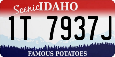 ID license plate 1T7937J