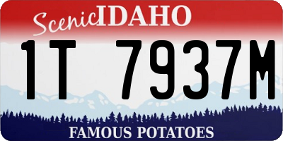 ID license plate 1T7937M