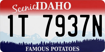 ID license plate 1T7937N