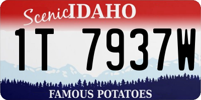 ID license plate 1T7937W