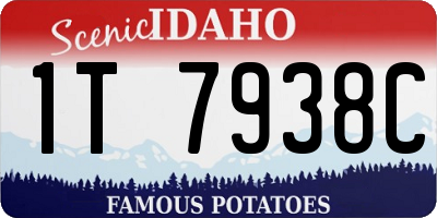 ID license plate 1T7938C