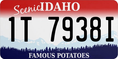 ID license plate 1T7938I