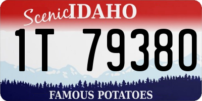 ID license plate 1T7938O