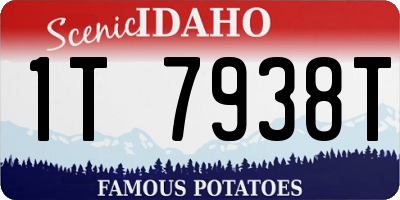 ID license plate 1T7938T