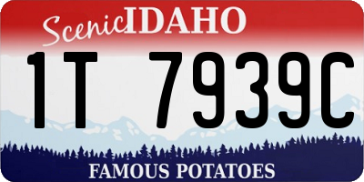 ID license plate 1T7939C