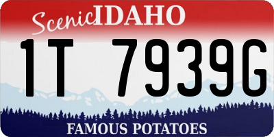 ID license plate 1T7939G