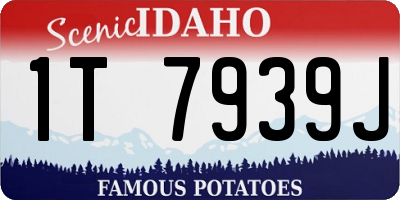 ID license plate 1T7939J