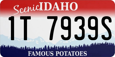 ID license plate 1T7939S