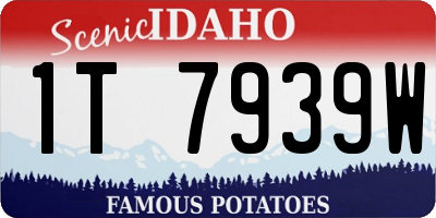 ID license plate 1T7939W