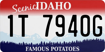 ID license plate 1T7940G