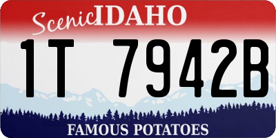 ID license plate 1T7942B