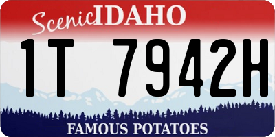 ID license plate 1T7942H