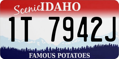 ID license plate 1T7942J