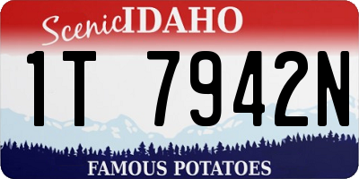 ID license plate 1T7942N