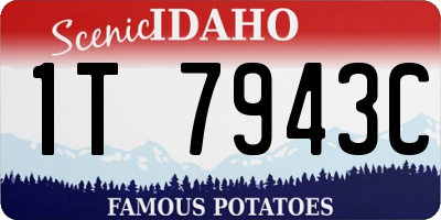 ID license plate 1T7943C