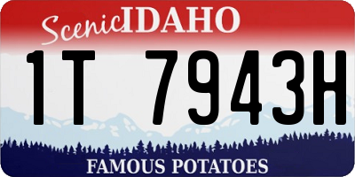 ID license plate 1T7943H