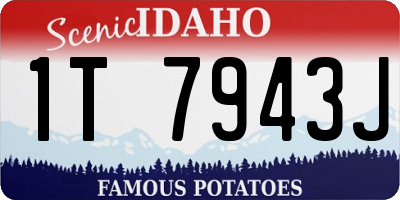 ID license plate 1T7943J