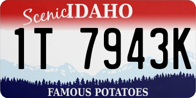 ID license plate 1T7943K