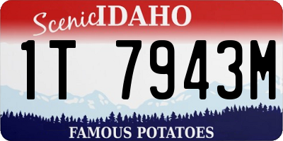 ID license plate 1T7943M