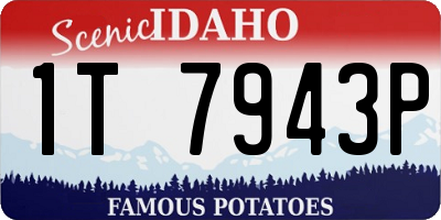ID license plate 1T7943P