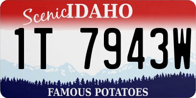 ID license plate 1T7943W