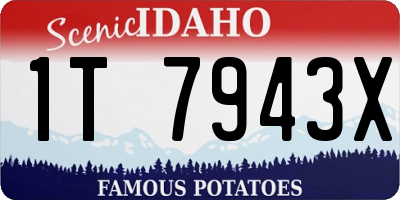 ID license plate 1T7943X