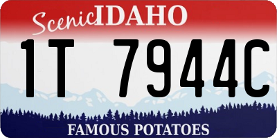 ID license plate 1T7944C