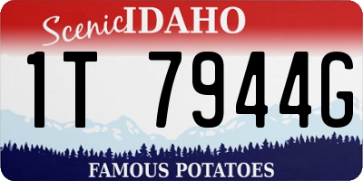 ID license plate 1T7944G