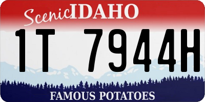 ID license plate 1T7944H