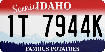 ID license plate 1T7944K