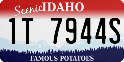 ID license plate 1T7944S