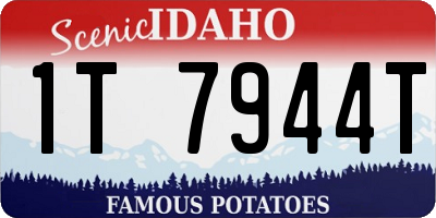 ID license plate 1T7944T