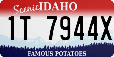 ID license plate 1T7944X
