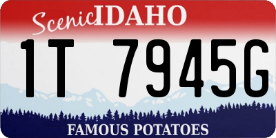 ID license plate 1T7945G